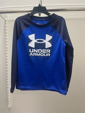 Under Armour Blue and Navy Long-Sleeve Performance TShirt